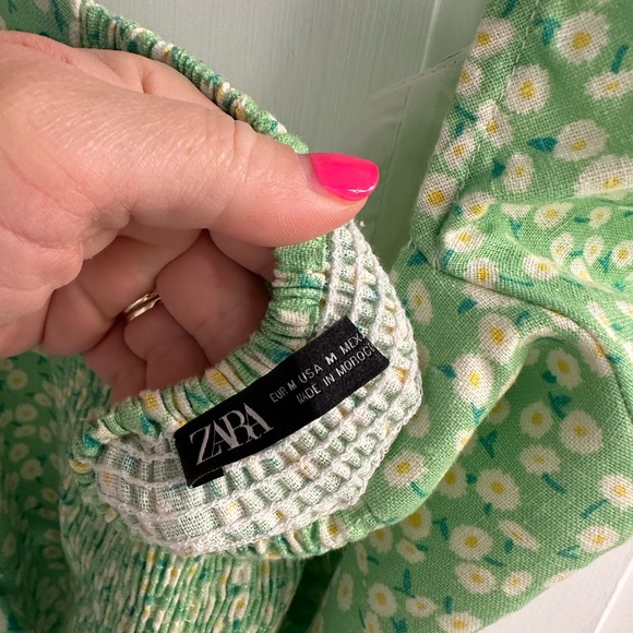 Zara Floral Linen Blend Dress - Picture 4 of 5